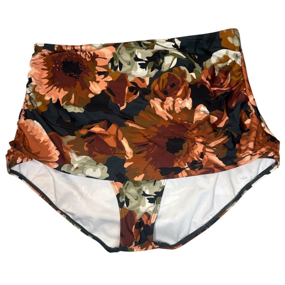 Floral High-Waisted Bikini Bottoms 14